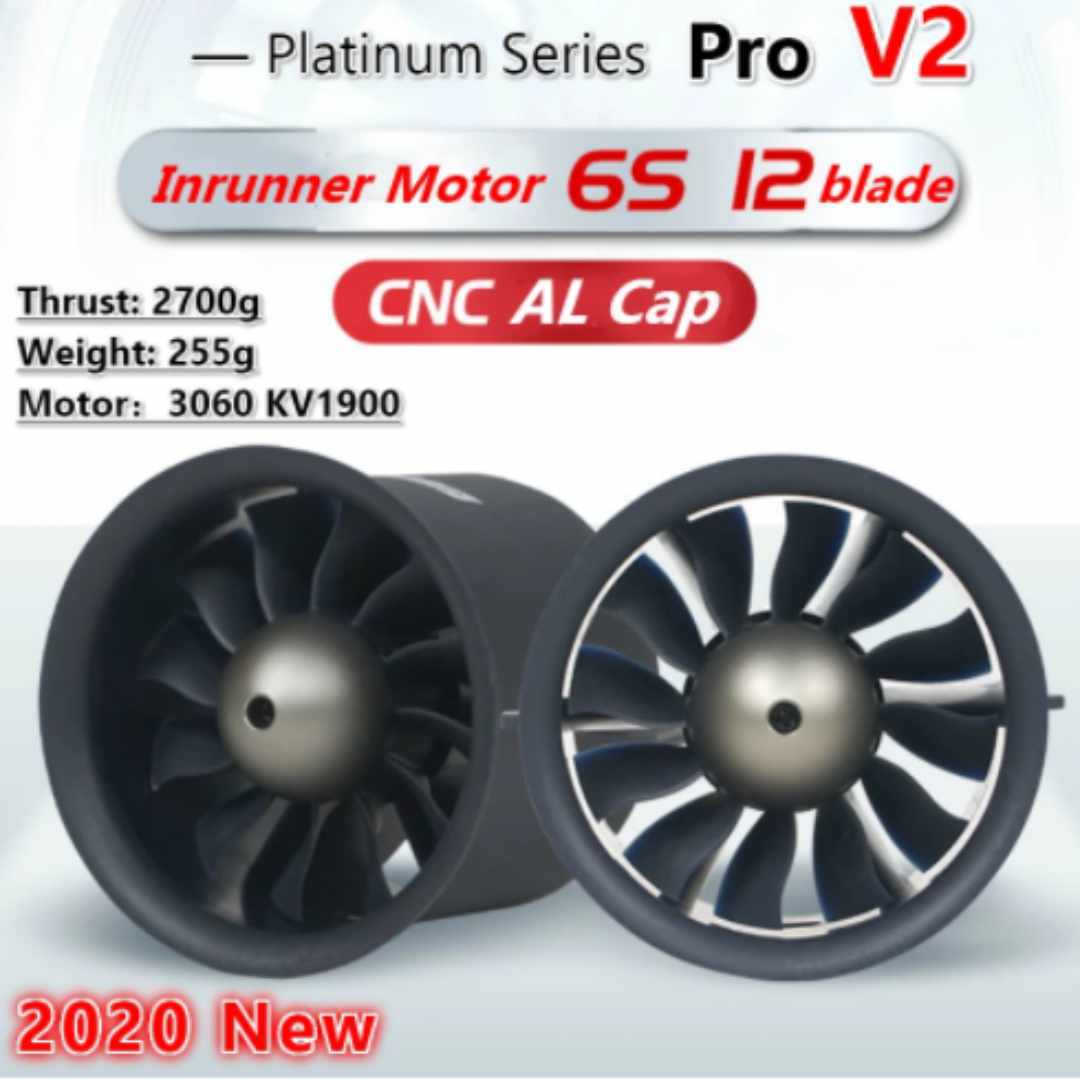 FMS 70mm Ducted Fan Jet EDF Unit 6S Pro 12 blade With 3060 KV1900 Inrunner Motor | OWLplane