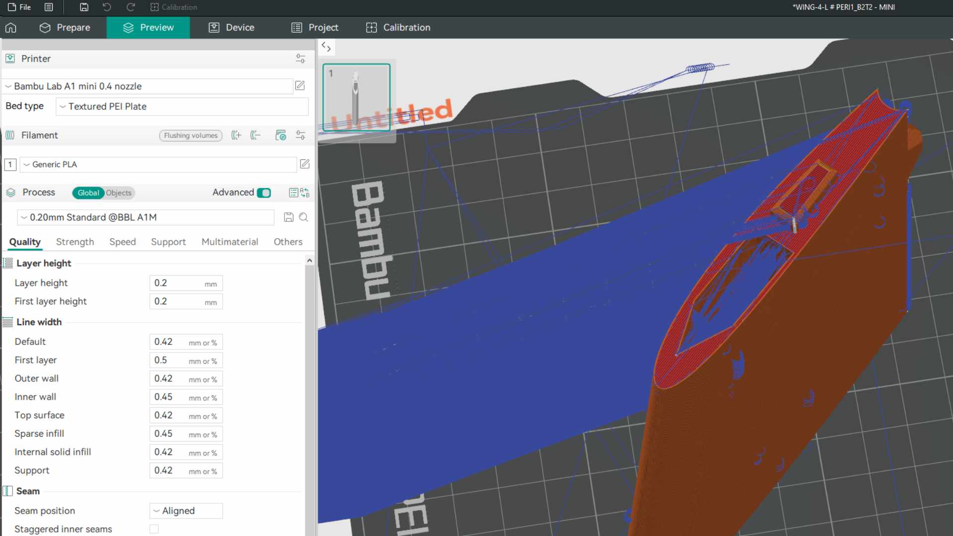 OrcaSlicer RC Plane Settings 54 When one gets a Bambu 3D printer, the first destination for slicing software is usually Bambu Studio, a 3D slicer developed specifically for Bambu FDM 3D printers. It has a user-friendly interface; however, if one wants advanced features and customization options, OrcaSlicer is the best choice in our experience. | OWLplane