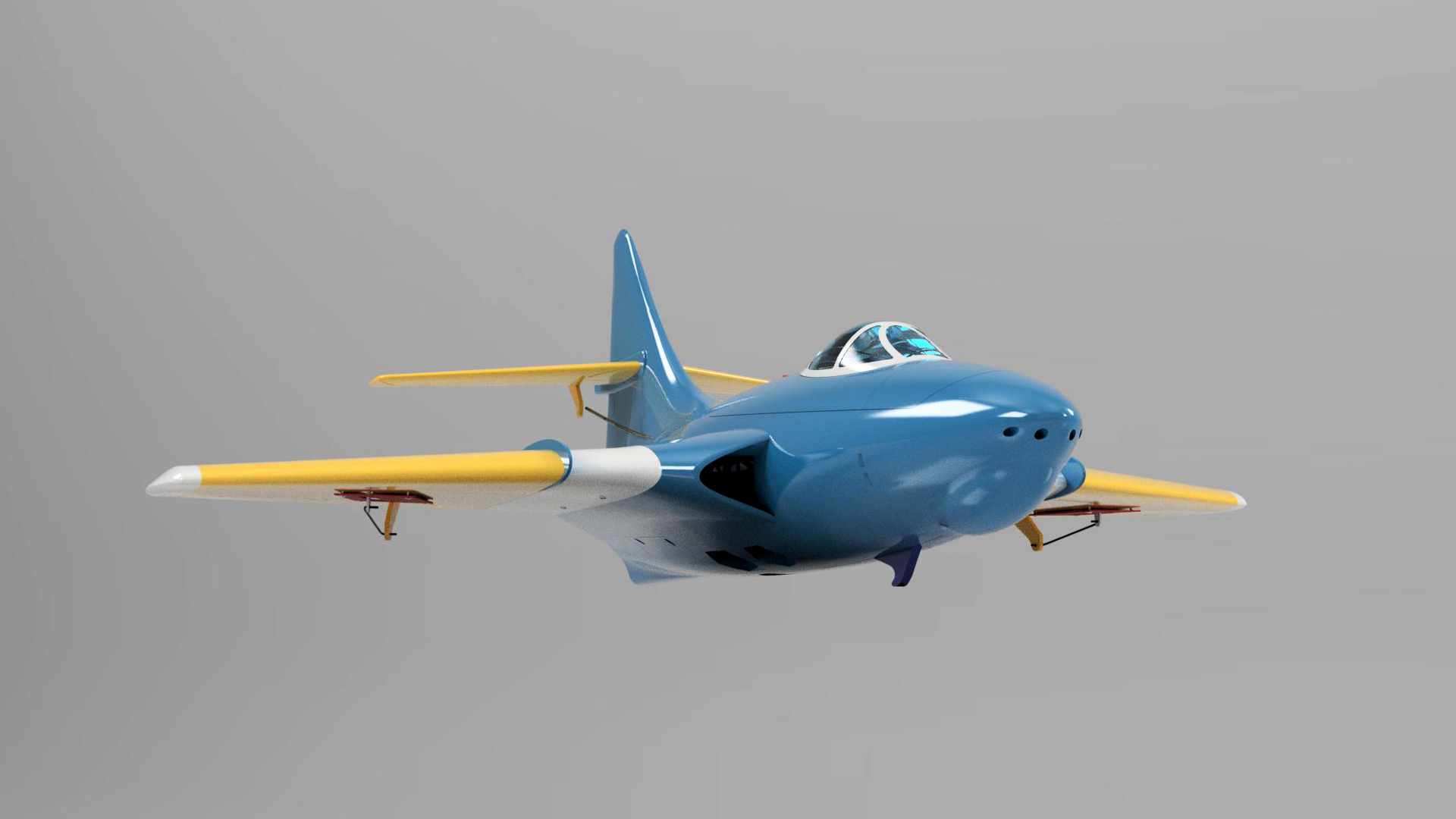 OWL F9F Cougar 64mm EDF 3D printed RC plane