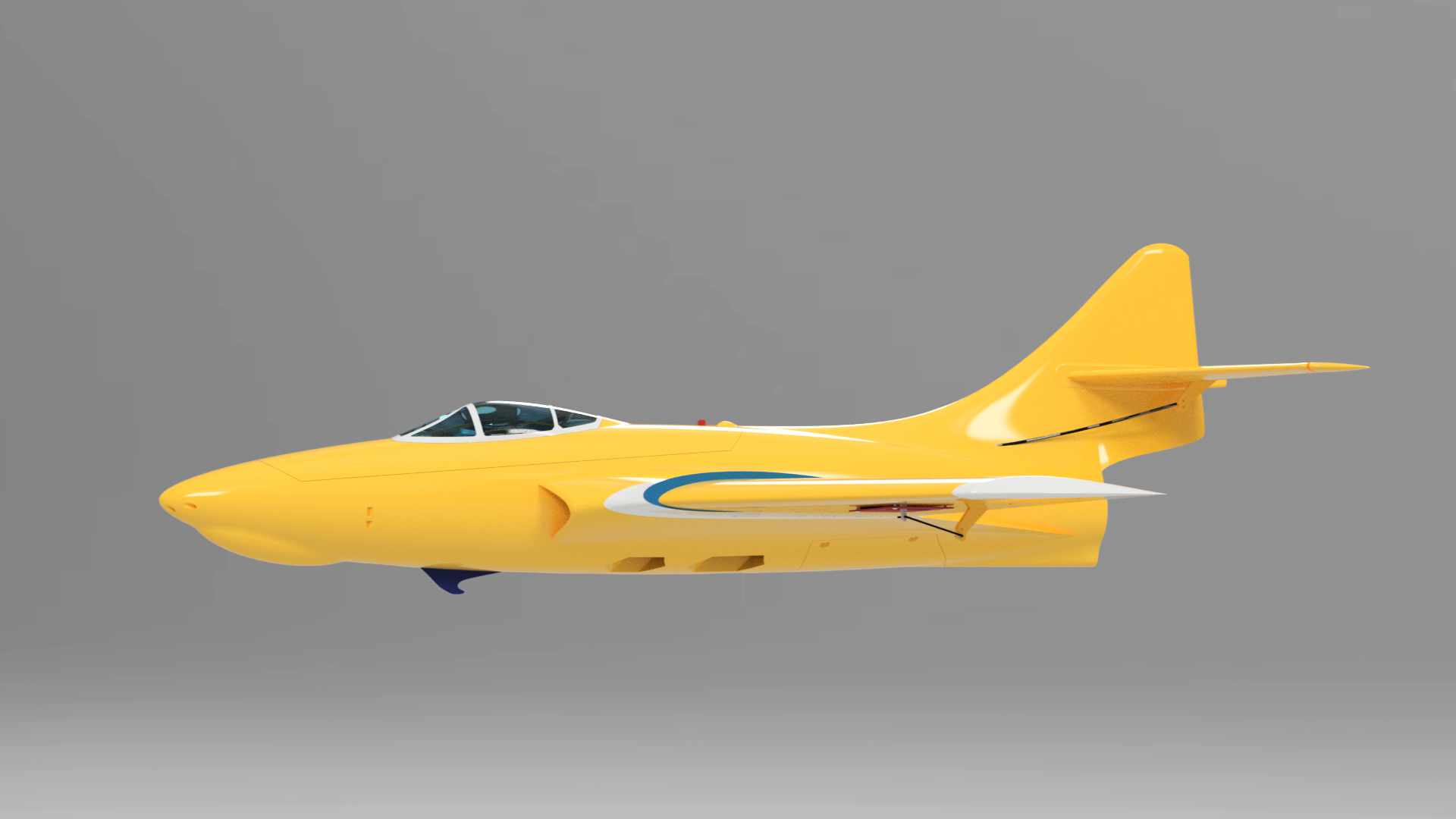 OWL F9F Cougar 70mm EDF 3D printed RC plane