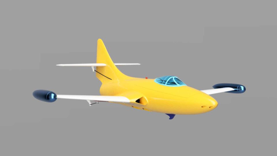 OWL F9F Panther 70mm EDF 3D printed RC plane