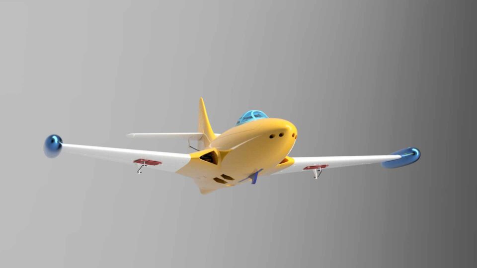 OWL F9F Panther 70mm EDF 3D printed RC plane
